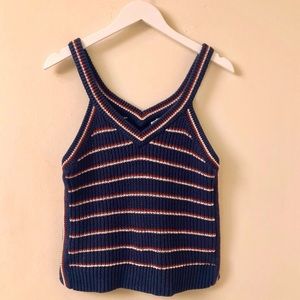 Madewell Stripe Crochet Tank Top